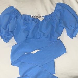 Baby Blue tie around top